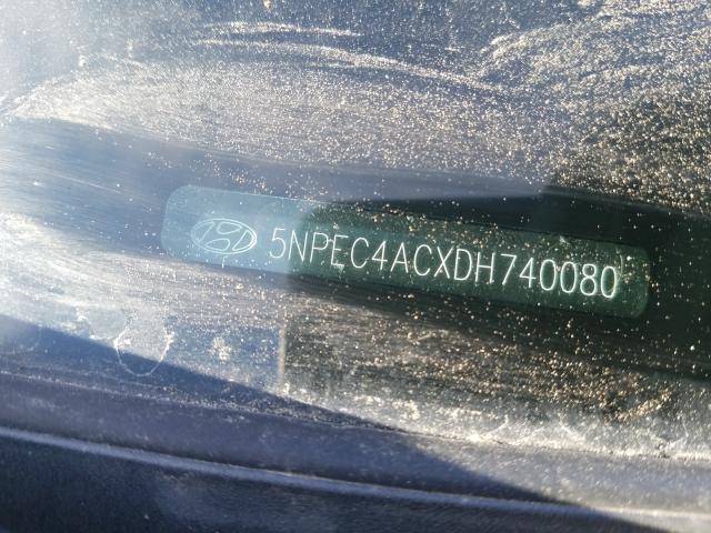 Photo 9 VIN: 5NPEC4ACXDH740080 - HYUNDAI SONATA SE 