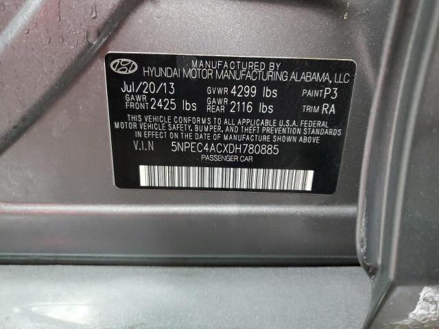 Photo 11 VIN: 5NPEC4ACXDH780885 - HYUNDAI SONATA 