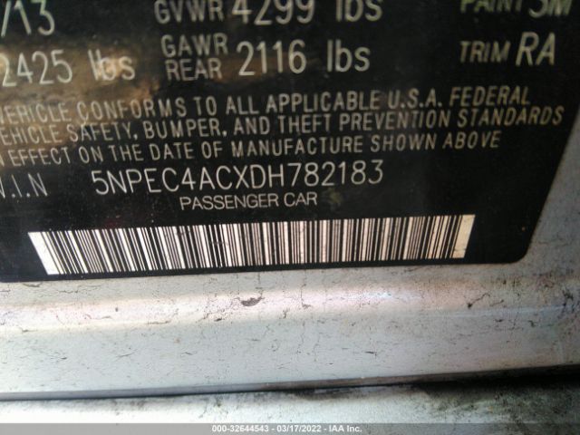 Photo 8 VIN: 5NPEC4ACXDH782183 - HYUNDAI SONATA 