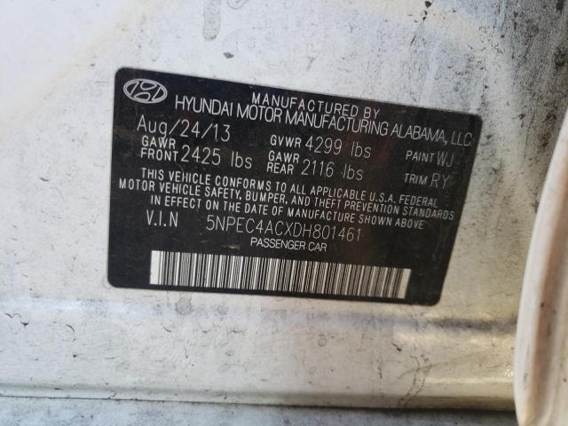 Photo 9 VIN: 5NPEC4ACXDH801461 - HYUNDAI SONATA SE 