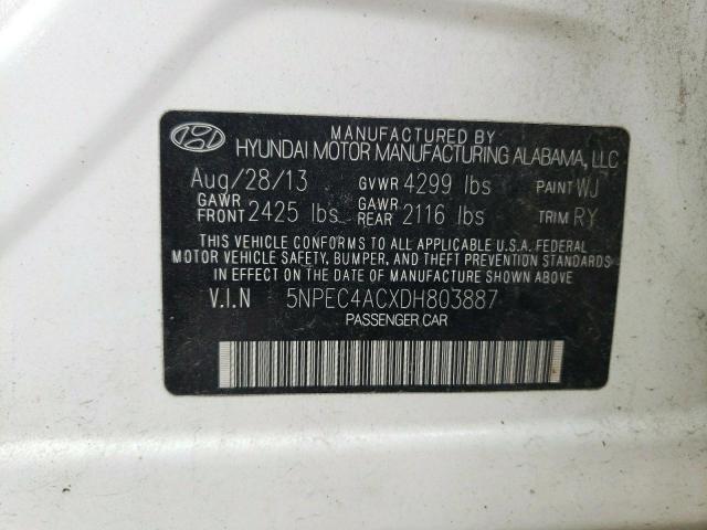 Photo 11 VIN: 5NPEC4ACXDH803887 - HYUNDAI SONATA SE 