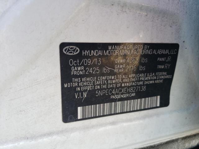 Photo 11 VIN: 5NPEC4ACXEH827138 - HYUNDAI SONATA 