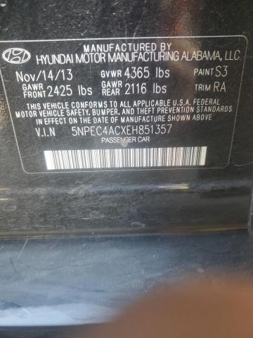 Photo 11 VIN: 5NPEC4ACXEH851357 - HYUNDAI SONATA SE 