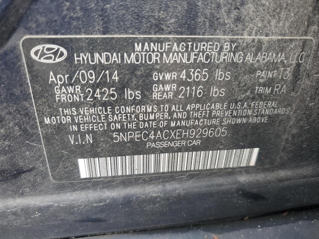 Photo 11 VIN: 5NPEC4ACXEH929605 - HYUNDAI SONATA SE 