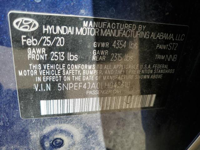 Photo 11 VIN: 5NPEF4JA0LH042310 - HYUNDAI SONATA SEL 