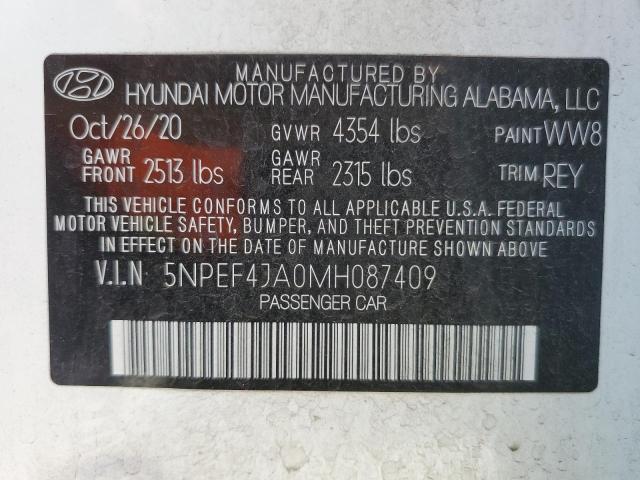 Photo 12 VIN: 5NPEF4JA0MH087409 - HYUNDAI SONATA 