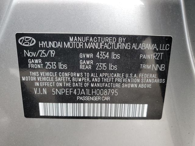 Photo 12 VIN: 5NPEF4JA1LH008795 - HYUNDAI SONATA SEL 