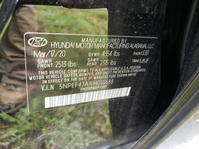 Photo 9 VIN: 5NPEF4JA1LH050688 - HYUNDAI SONATA SEL 