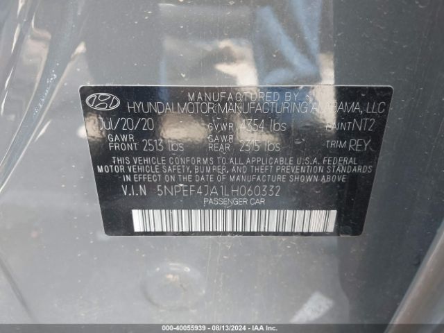 Photo 8 VIN: 5NPEF4JA1LH060332 - HYUNDAI SONATA 