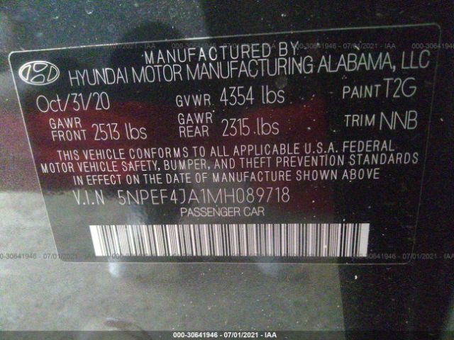 Photo 8 VIN: 5NPEF4JA1MH089718 - HYUNDAI SONATA 