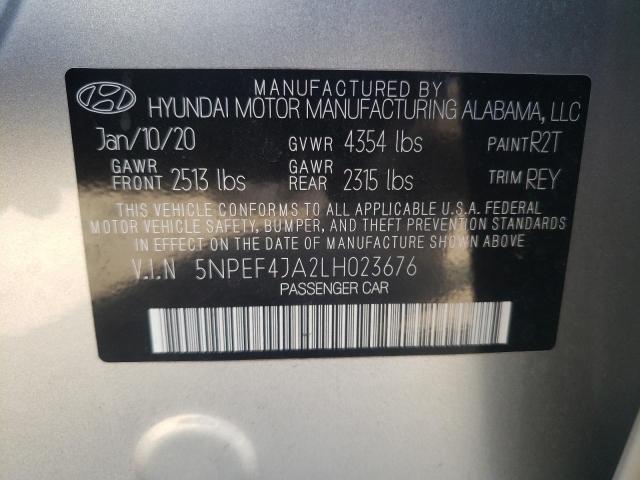 Photo 9 VIN: 5NPEF4JA2LH023676 - HYUNDAI SONATA SEL 