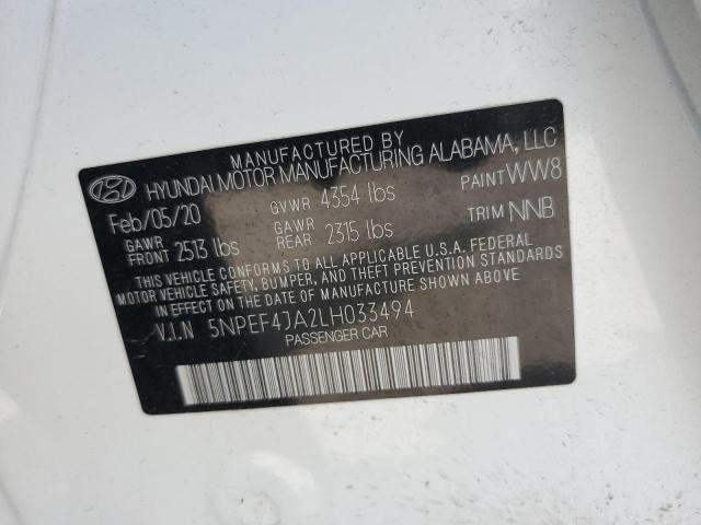 Photo 12 VIN: 5NPEF4JA2LH033494 - HYUNDAI SONATA 