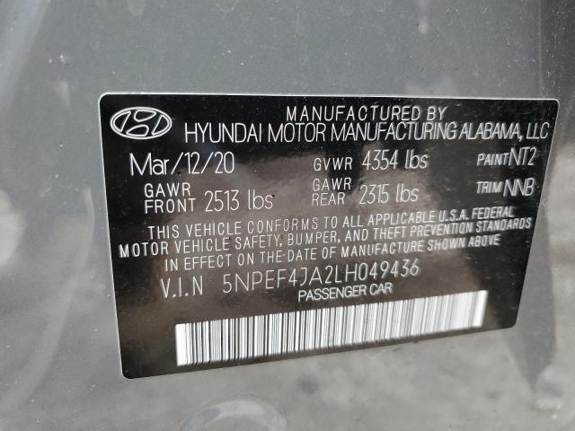 Photo 12 VIN: 5NPEF4JA2LH049436 - HYUNDAI SONATA 