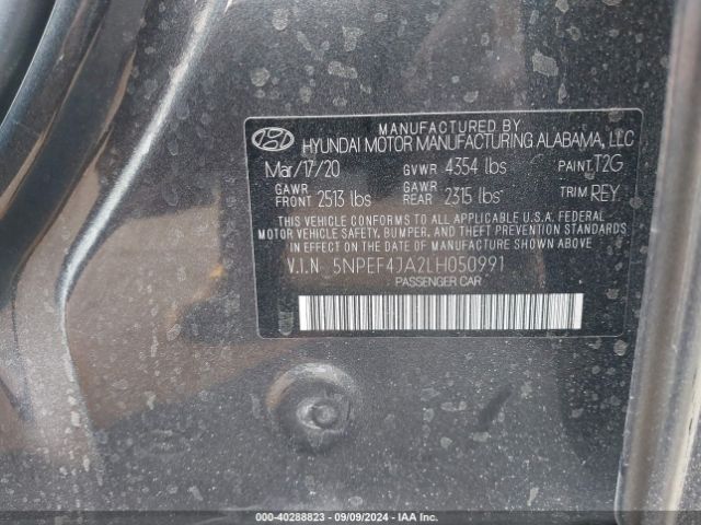 Photo 8 VIN: 5NPEF4JA2LH050991 - HYUNDAI SONATA 