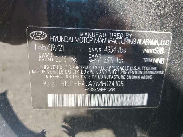 Photo 11 VIN: 5NPEF4JA2MH124105 - HYUNDAI SONATA SEL 