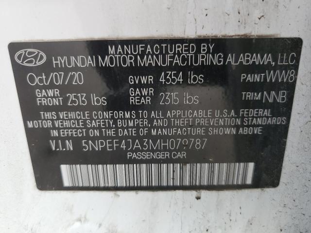 Photo 12 VIN: 5NPEF4JA3MH079787 - HYUNDAI SONATA SEL 