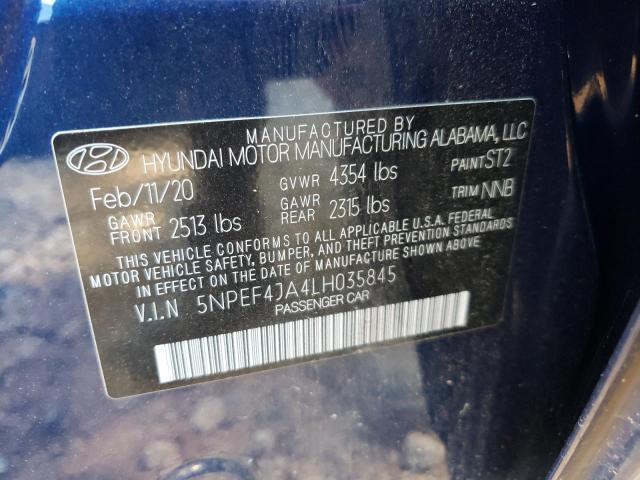 Photo 9 VIN: 5NPEF4JA4LH035845 - HYUNDAI SONATA SEL 