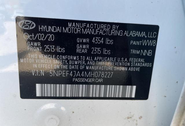 Photo 9 VIN: 5NPEF4JA4MH078227 - HYUNDAI SONATA 