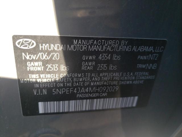 Photo 11 VIN: 5NPEF4JA4MH092029 - HYUNDAI SONATA SEL 