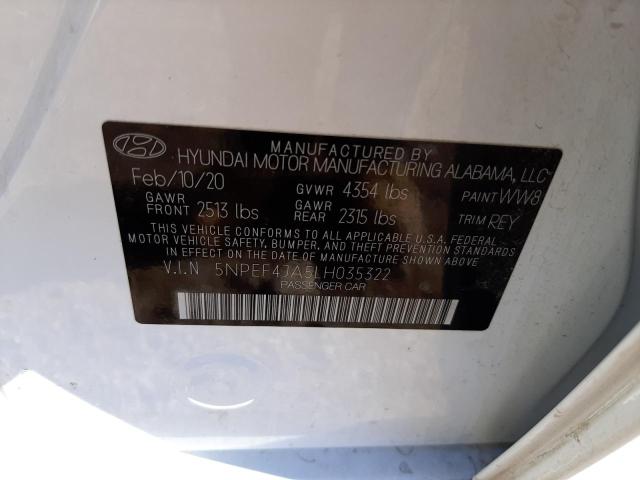 Photo 9 VIN: 5NPEF4JA5LH035322 - HYUNDAI SONATA SEL 