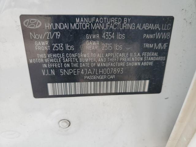 Photo 11 VIN: 5NPEF4JA7LH007893 - HYUNDAI SONATA SEL 