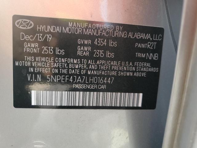 Photo 12 VIN: 5NPEF4JA7LH016447 - HYUNDAI SONATA SEL 