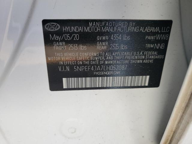 Photo 11 VIN: 5NPEF4JA7LH052087 - HYUNDAI SONATA SEL 