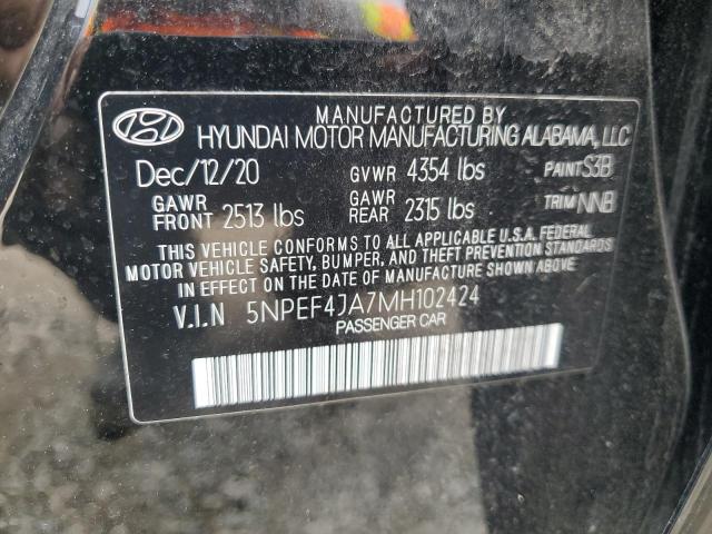 Photo 12 VIN: 5NPEF4JA7MH102424 - HYUNDAI SONATA SEL 