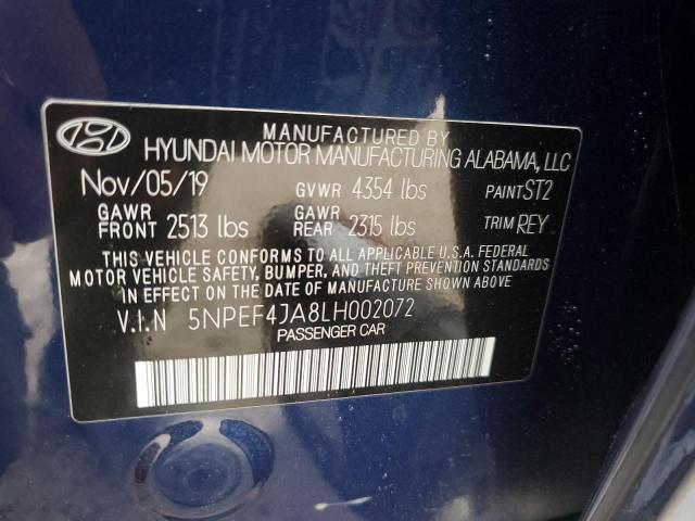 Photo 11 VIN: 5NPEF4JA8LH002072 - HYUNDAI SONATA SEL 