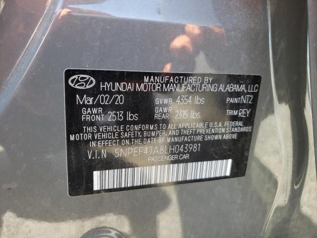 Photo 9 VIN: 5NPEF4JA8LH043981 - HYUNDAI SONATA SEL 