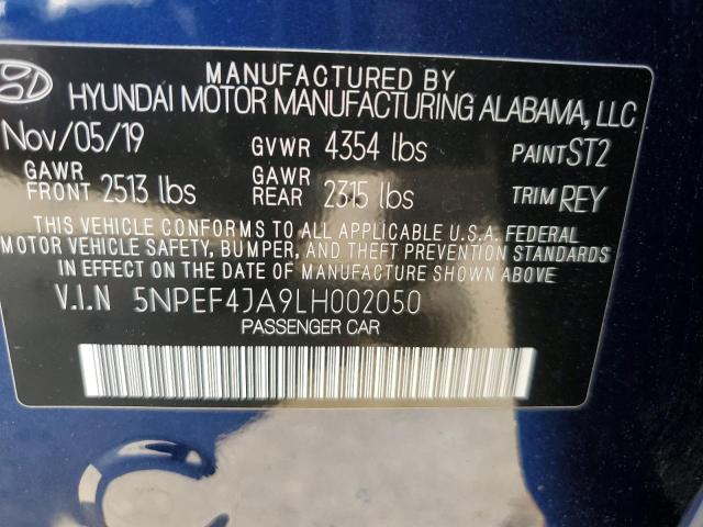 Photo 11 VIN: 5NPEF4JA9LH002050 - HYUNDAI SONATA 