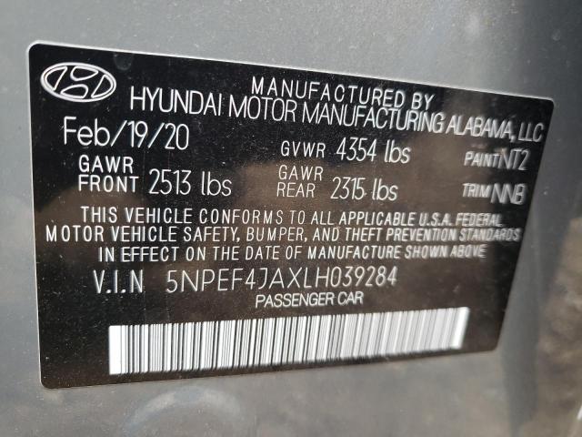 Photo 9 VIN: 5NPEF4JAXLH039284 - HYUNDAI SONATA SEL 