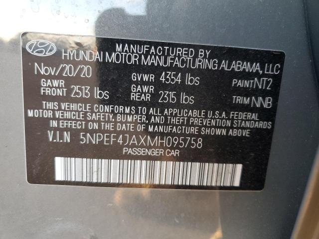 Photo 11 VIN: 5NPEF4JAXMH095758 - HYUNDAI SONATA SEL 