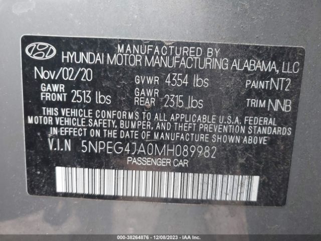 Photo 8 VIN: 5NPEG4JA0MH089982 - HYUNDAI SONATA 