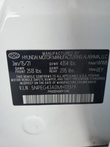 Photo 11 VIN: 5NPEG4JA0MH111379 - HYUNDAI SONATA SE 