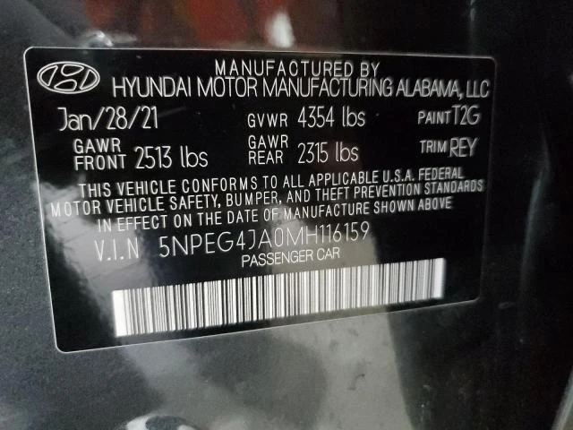 Photo 12 VIN: 5NPEG4JA0MH116159 - HYUNDAI SONATA SE 