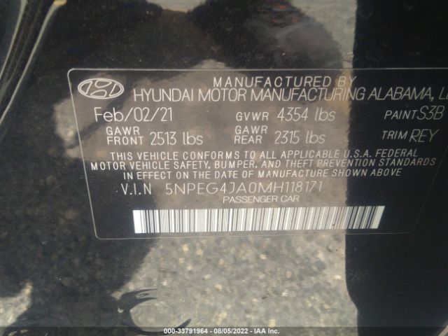 Photo 8 VIN: 5NPEG4JA0MH118171 - HYUNDAI SONATA 