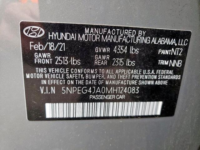 Photo 9 VIN: 5NPEG4JA0MH124083 - HYUNDAI SONATA SE 