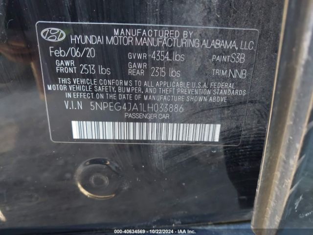 Photo 8 VIN: 5NPEG4JA1LH033886 - HYUNDAI SONATA 