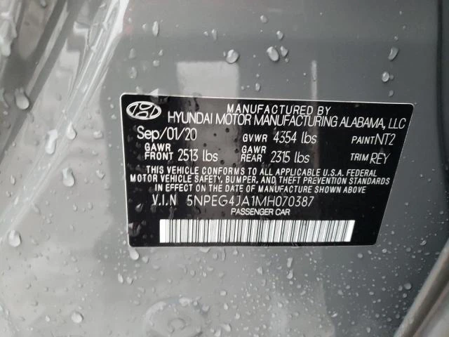 Photo 11 VIN: 5NPEG4JA1MH070387 - HYUNDAI SONATA SE 