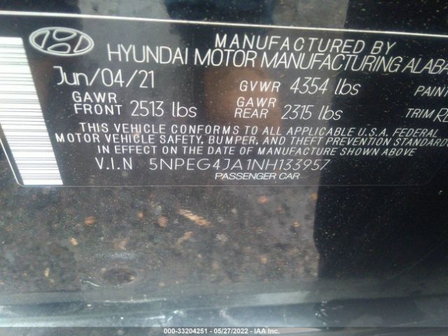 Photo 8 VIN: 5NPEG4JA1NH133957 - HYUNDAI SONATA 