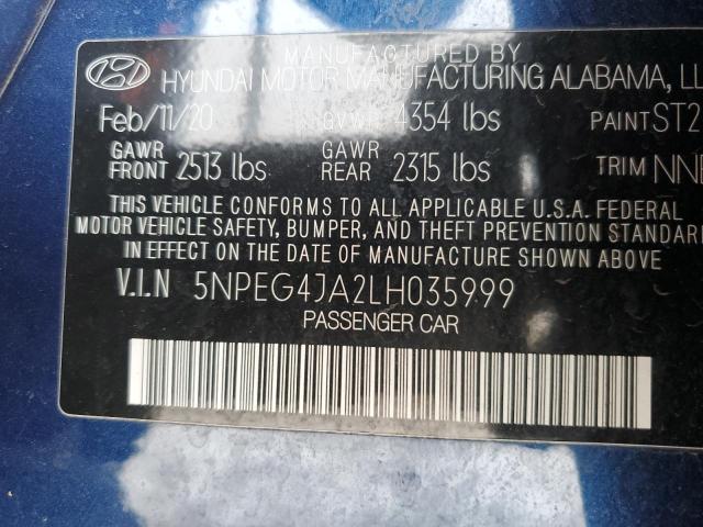 Photo 11 VIN: 5NPEG4JA2LH035999 - HYUNDAI SONATA 