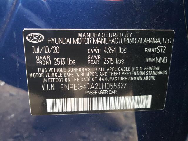 Photo 9 VIN: 5NPEG4JA2LH058327 - HYUNDAI SONATA SE 