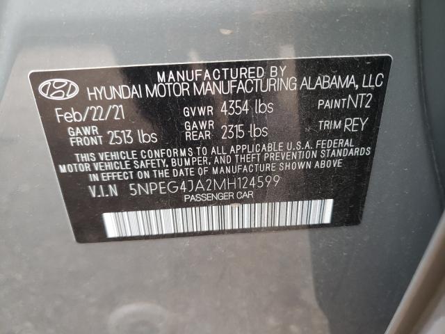 Photo 9 VIN: 5NPEG4JA2MH124599 - HYUNDAI SONATA SE 