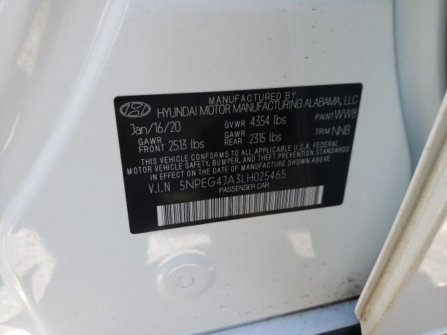 Photo 9 VIN: 5NPEG4JA3LH025465 - HYUNDAI SONATA SE 