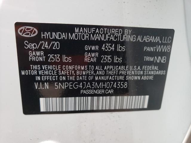 Photo 9 VIN: 5NPEG4JA3MH074358 - HYUNDAI SONATA SE 