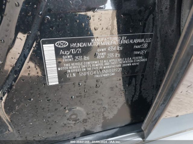 Photo 8 VIN: 5NPEG4JA3NH138920 - HYUNDAI SONATA 