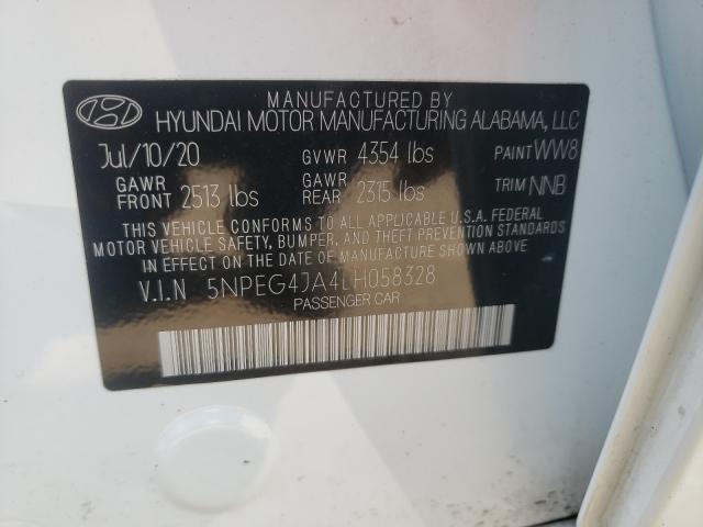 Photo 9 VIN: 5NPEG4JA4LH058328 - HYUNDAI SONATA SE 