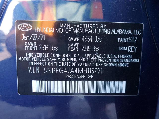 Photo 11 VIN: 5NPEG4JA4MH115791 - HYUNDAI SONATA SE 