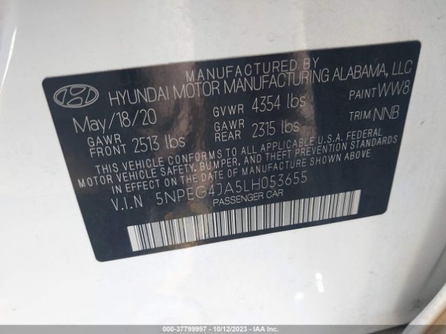 Photo 8 VIN: 5NPEG4JA5LH053655 - HYUNDAI SONATA 